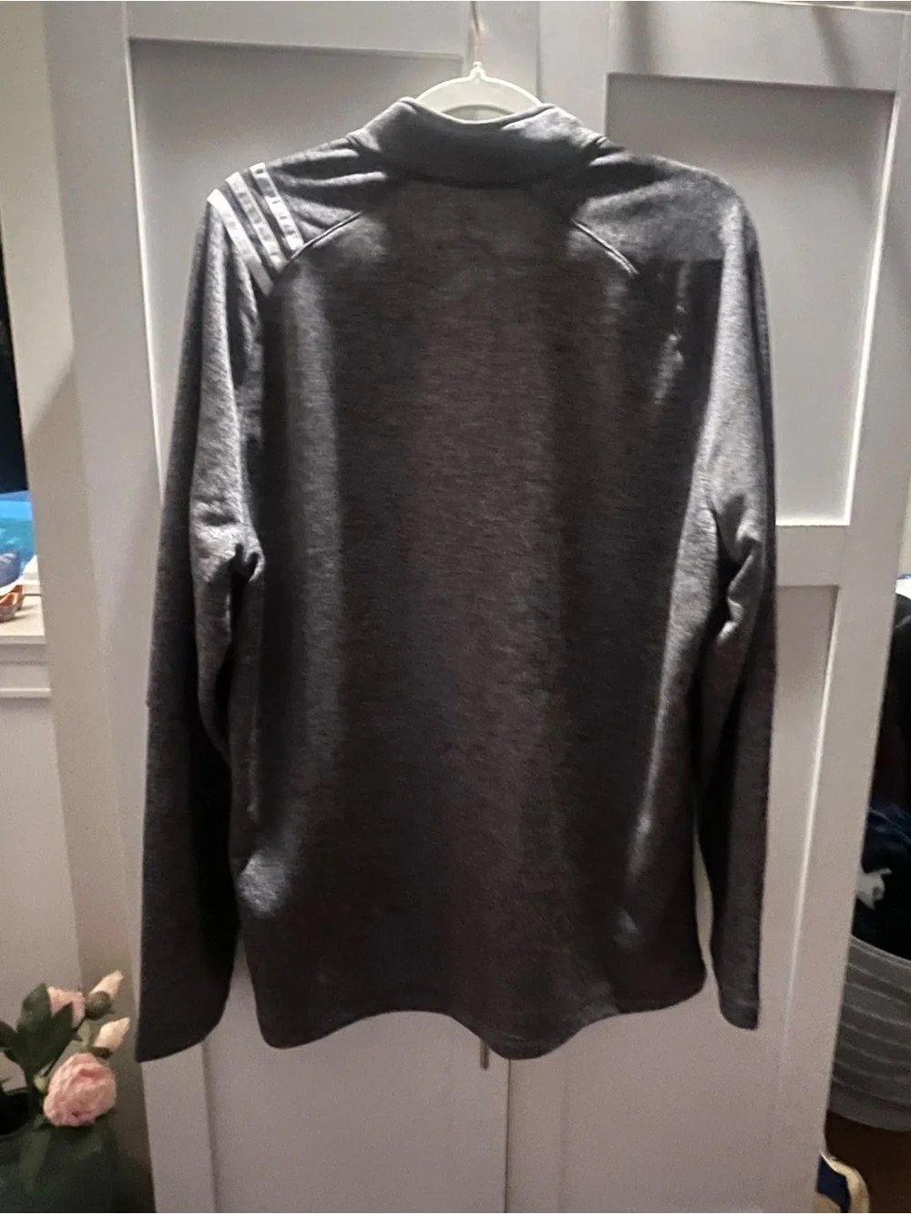 Adidas Men’s Quarter-Zip Pullover Sweater - Gray